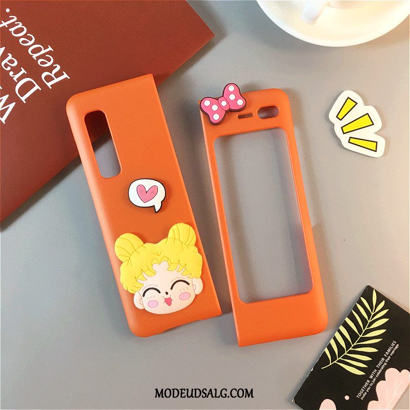 Samsung Fold Etui Cartoon Rød Alt Inklusive Cover Nubuck