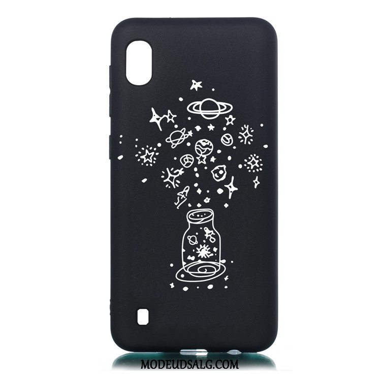 Samsung Galaxy A10 Etui Beskyttelse Sort Cartoon Hængende Ornamenter Cover