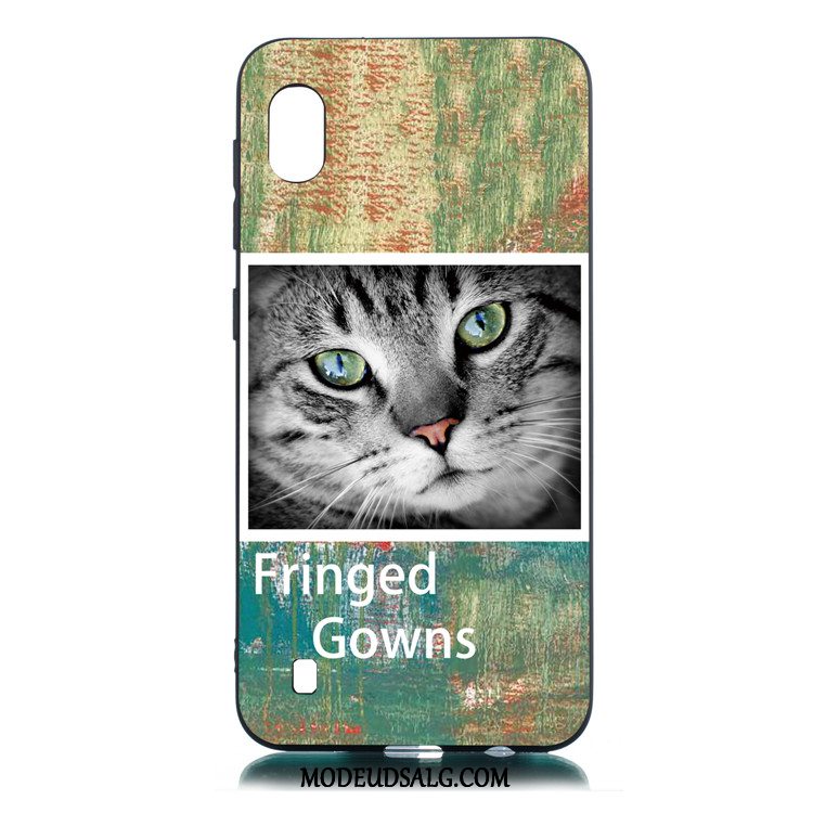 Samsung Galaxy A10 Etui Beskyttelse Sort Cartoon Hængende Ornamenter Cover