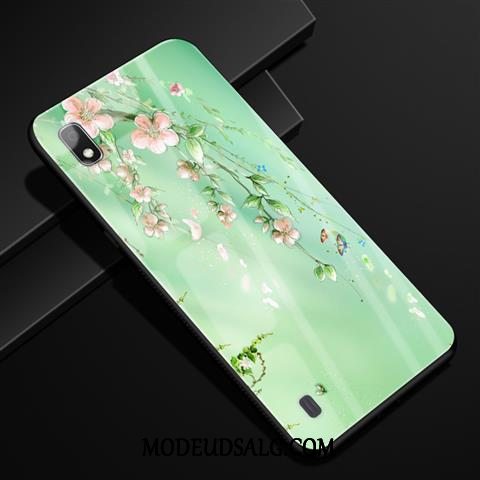 Samsung Galaxy A10 Etui Cover Blå Glas Vind Beskyttelse