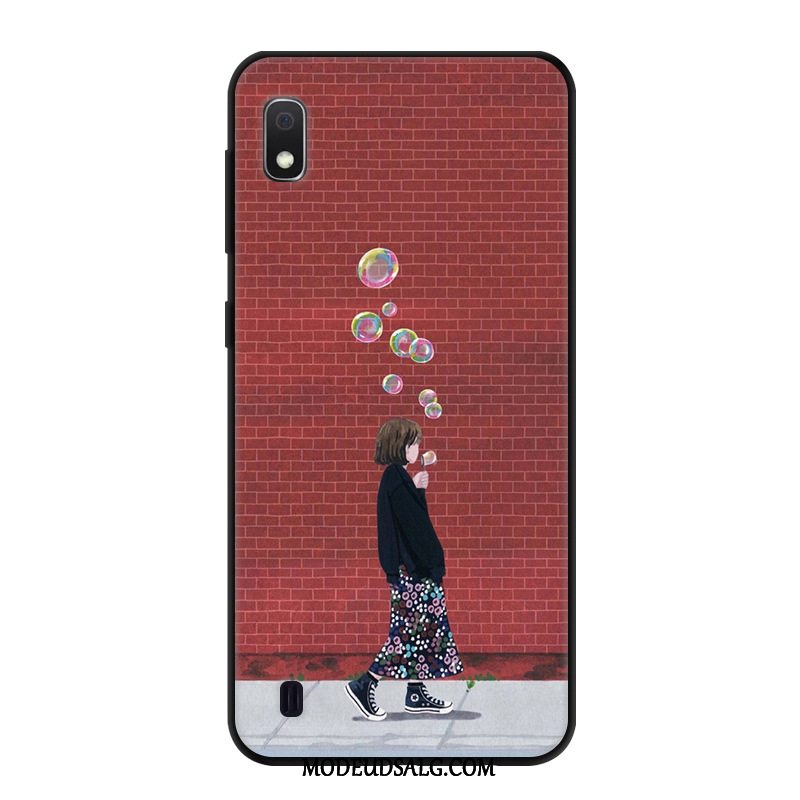 Samsung Galaxy A10 Etui / Cover Kreativ Anti-fald Beskyttelse Cartoon Blå