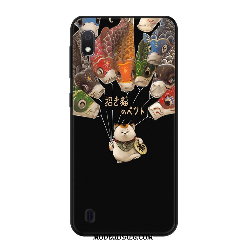 Samsung Galaxy A10 Etui / Cover Kreativ Anti-fald Beskyttelse Cartoon Blå