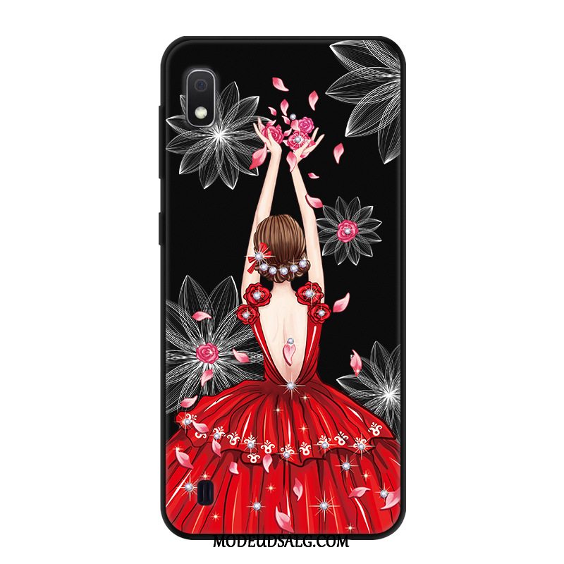 Samsung Galaxy A10 Etui / Cover Kreativ Anti-fald Beskyttelse Cartoon Blå