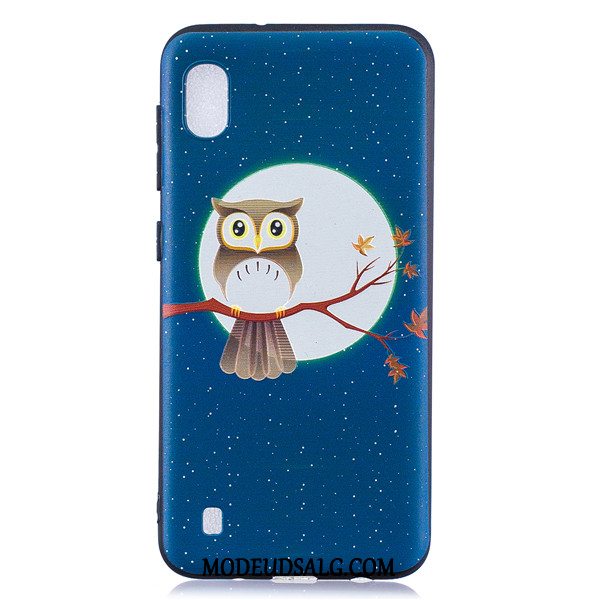 Samsung Galaxy A10 Etui / Cover Trend Blå Cartoon Nubuck Alt Inklusive