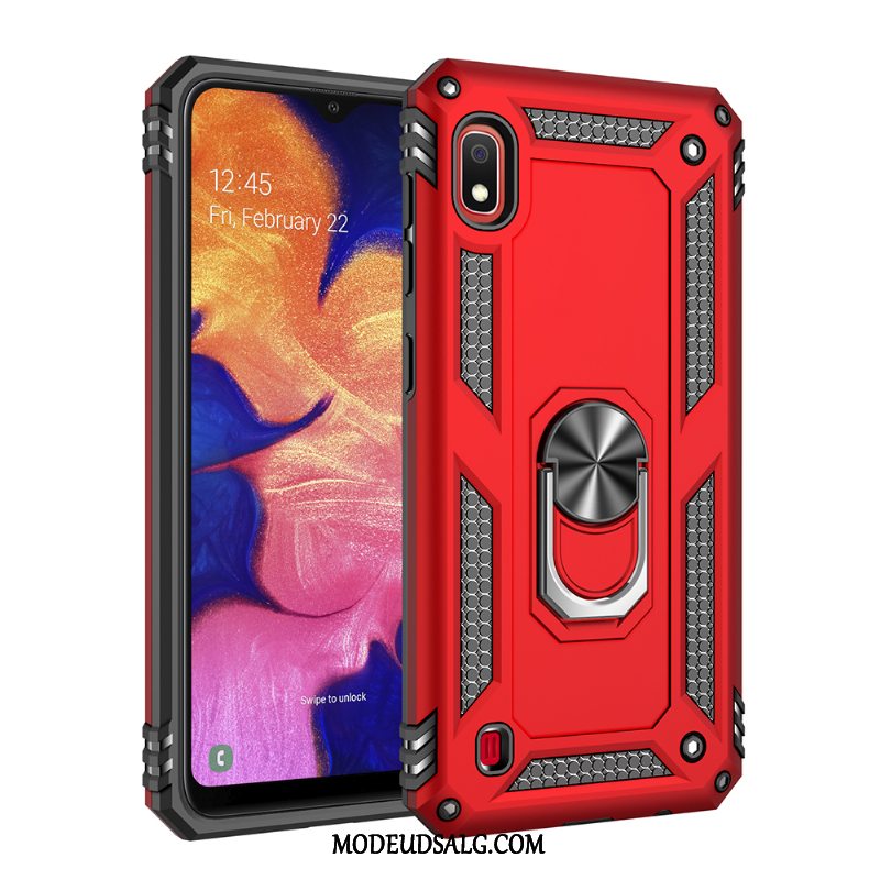 Samsung Galaxy A10 Etui Sølv Magnetisk Anti-fald Ring Support