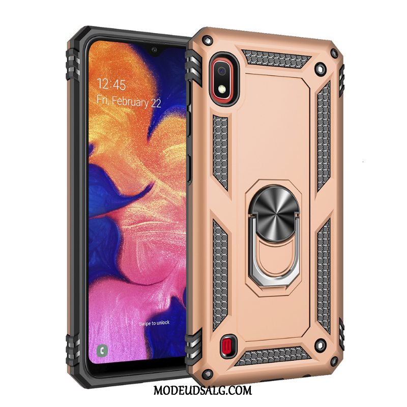 Samsung Galaxy A10 Etui Sølv Magnetisk Anti-fald Ring Support