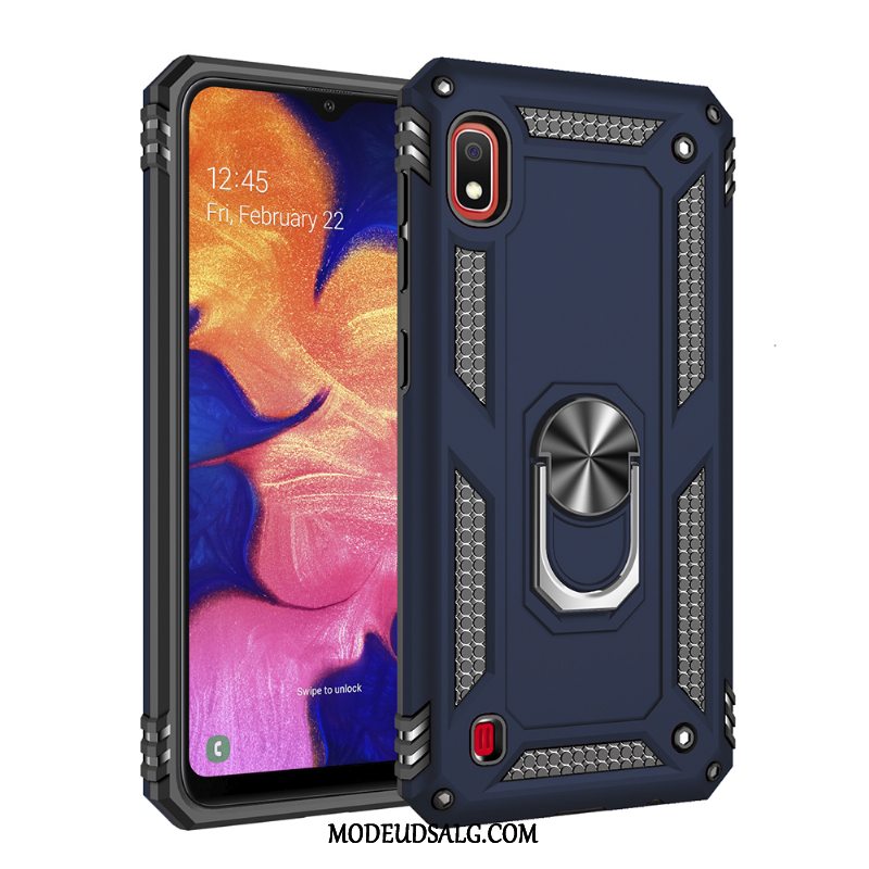 Samsung Galaxy A10 Etui Sølv Magnetisk Anti-fald Ring Support