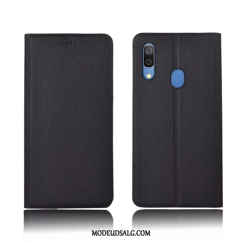 Samsung Galaxy A20e Etui Alt Inklusive Anti-fald Mønster Nubuck Cover