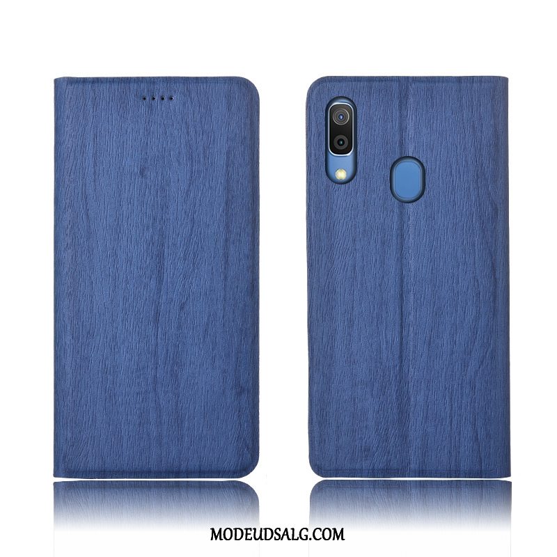 Samsung Galaxy A20e Etui Alt Inklusive Anti-fald Mønster Nubuck Cover