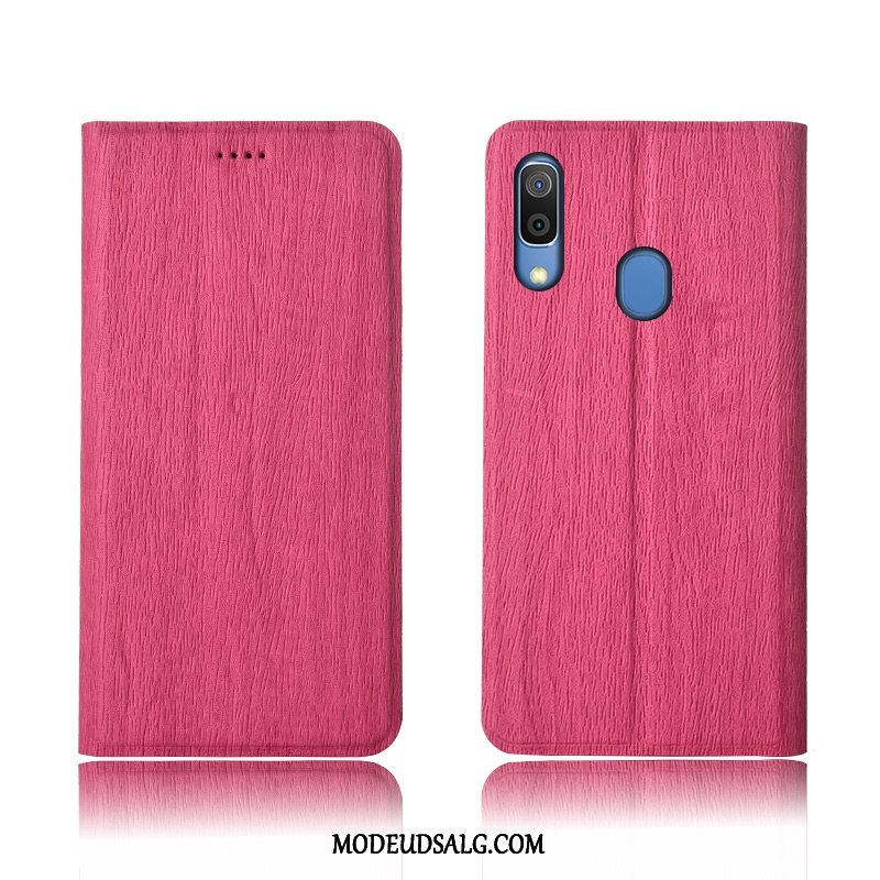 Samsung Galaxy A20e Etui Alt Inklusive Anti-fald Mønster Nubuck Cover