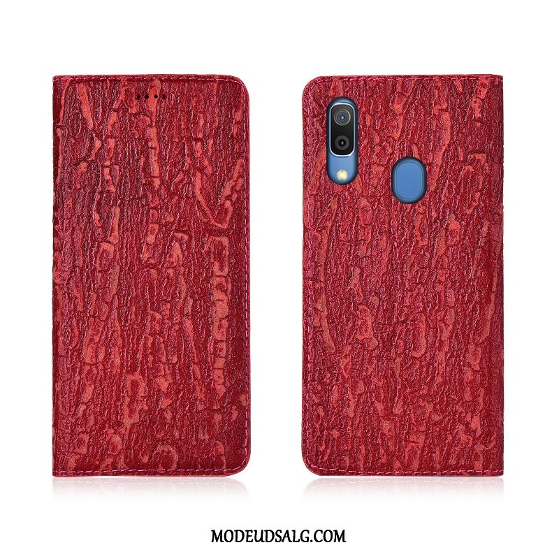 Samsung Galaxy A20e Etui / Cover Trend Beskyttelse Tree Læder Ægte Læder