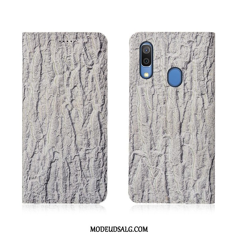 Samsung Galaxy A20e Etui / Cover Trend Beskyttelse Tree Læder Ægte Læder