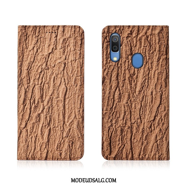 Samsung Galaxy A20e Etui / Cover Trend Beskyttelse Tree Læder Ægte Læder