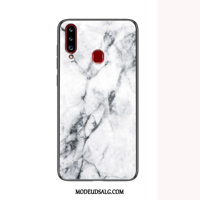 Samsung Galaxy A20s Etui Blød Stor Trendy Hård Glas