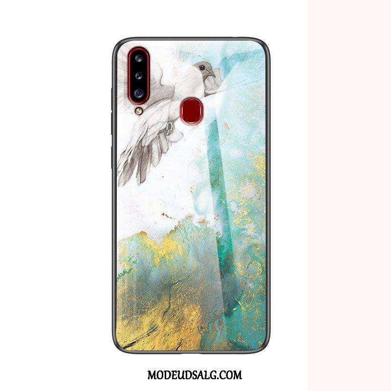 Samsung Galaxy A20s Etui Blød Stor Trendy Hård Glas