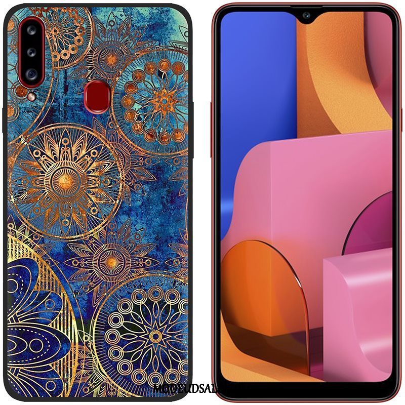 Samsung Galaxy A20s Etui Cover Anti-fald Blød Klud Malet