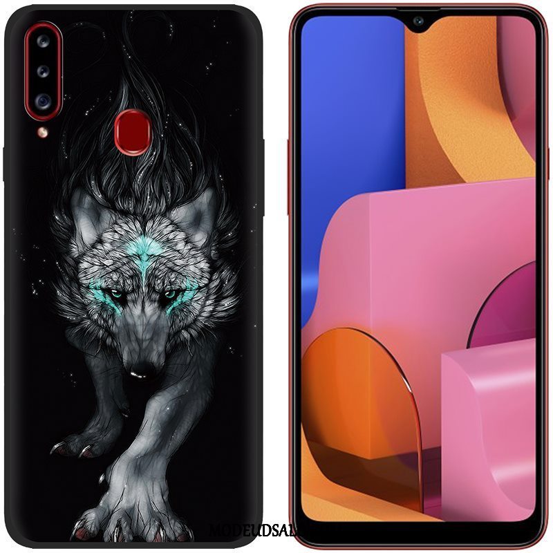 Samsung Galaxy A20s Etui Cover Anti-fald Blød Klud Malet