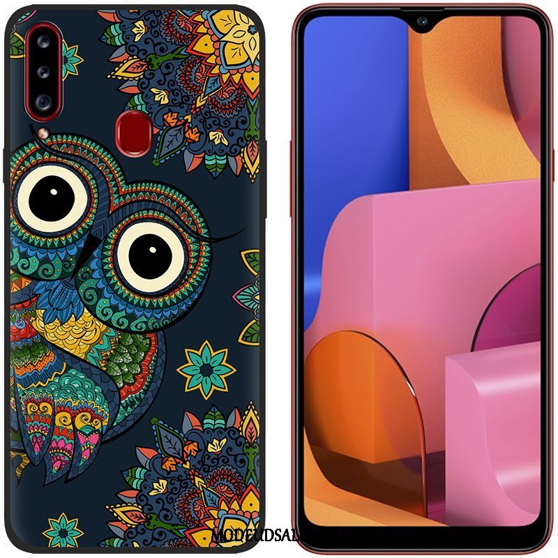 Samsung Galaxy A20s Etui Cover Anti-fald Blød Klud Malet