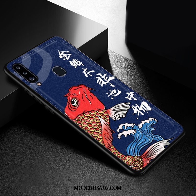 Samsung Galaxy A20s Etui / Cover Anti-fald Læder Blød Tynd Af Personlighed