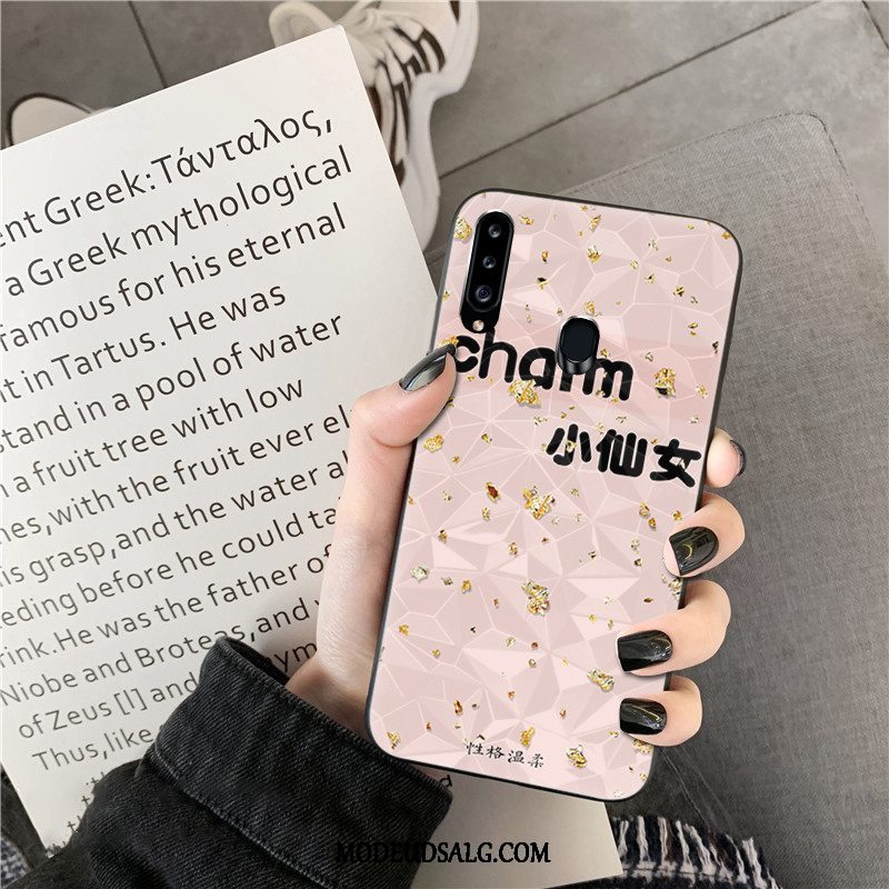 Samsung Galaxy A20s Etui / Cover Trend Rombe Elskeren Hvid Af Personlighed