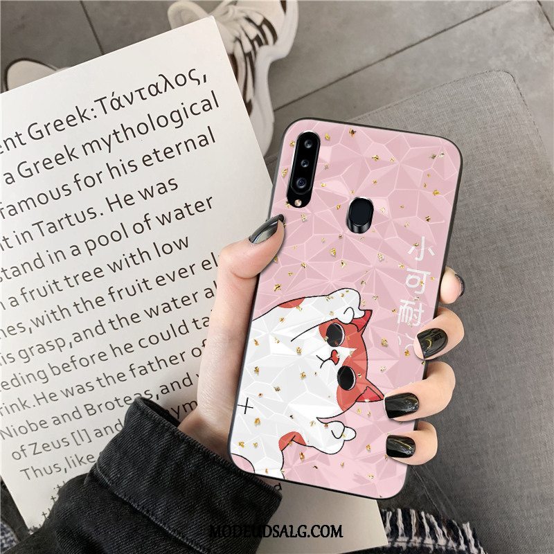 Samsung Galaxy A20s Etui / Cover Trend Rombe Elskeren Hvid Af Personlighed