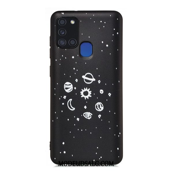 Samsung Galaxy A21s Etui Alt Inklusive Cover Sort Anti-fald Cartoon