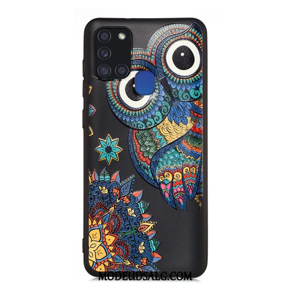 Samsung Galaxy A21s Etui Alt Inklusive Cover Sort Anti-fald Cartoon