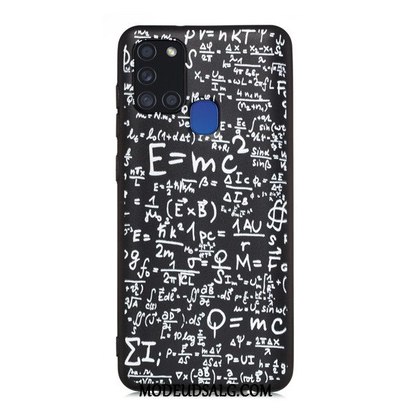 Samsung Galaxy A21s Etui Alt Inklusive Cover Sort Anti-fald Cartoon