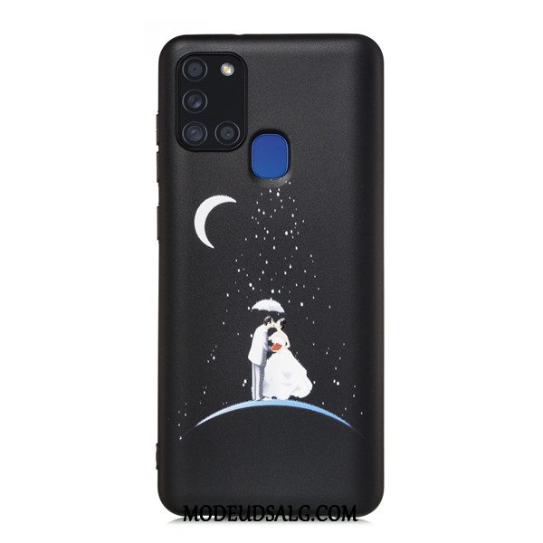 Samsung Galaxy A21s Etui Alt Inklusive Cover Sort Anti-fald Cartoon