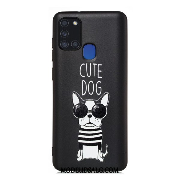 Samsung Galaxy A21s Etui Alt Inklusive Cover Sort Anti-fald Cartoon