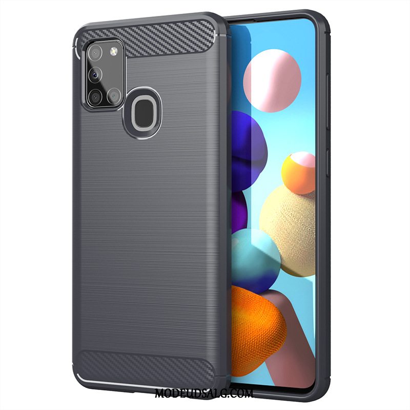 Samsung Galaxy A21s Etui Beskyttelse Silke Grå Cover Blød