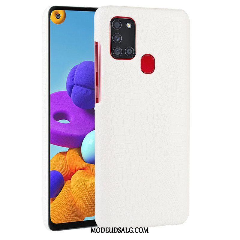 Samsung Galaxy A21s Etui / Cover Mørkeblå Læder Kvalitet Bagdæksel