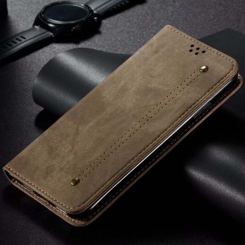 Samsung Galaxy A21s Etui Fold Khaki Ny Beskyttelse Folio