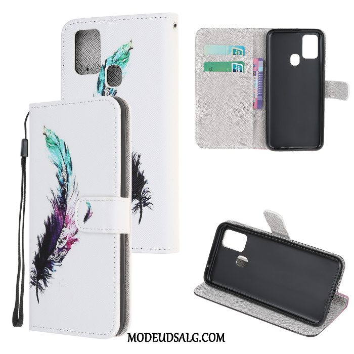 Samsung Galaxy A21s Etui Lædertaske Beskyttelse Sort Cover Cartoon