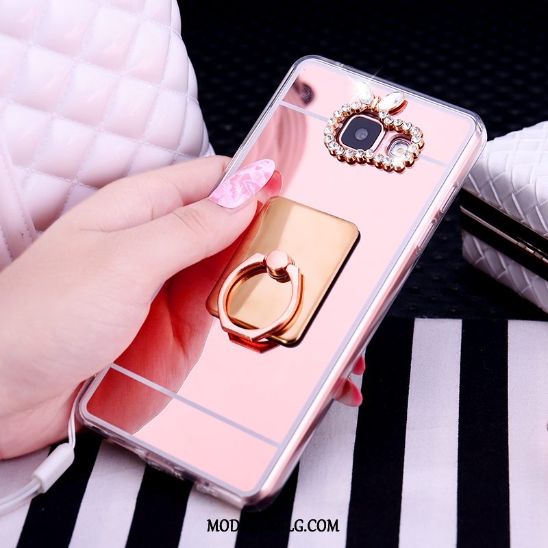 Samsung Galaxy A3 2017 Etui Beskyttelse Rosa Guld Butterfly Anti-fald Cover