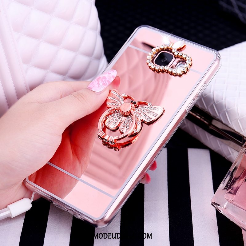 Samsung Galaxy A3 2017 Etui Beskyttelse Rosa Guld Butterfly Anti-fald Cover