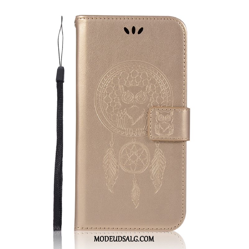 Samsung Galaxy A3 2017 Etui Cover Guld Lædertaske Beskyttelse Folio