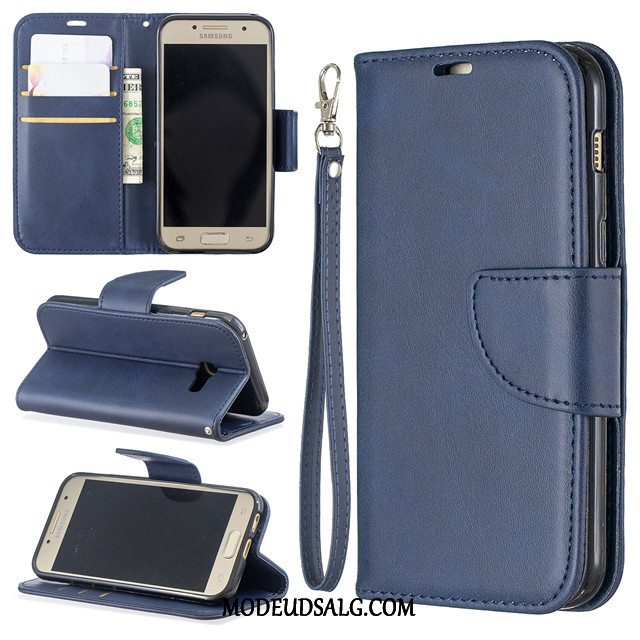 Samsung Galaxy A3 2017 Etui / Cover Rød Beskyttelse Folio Lædertaske