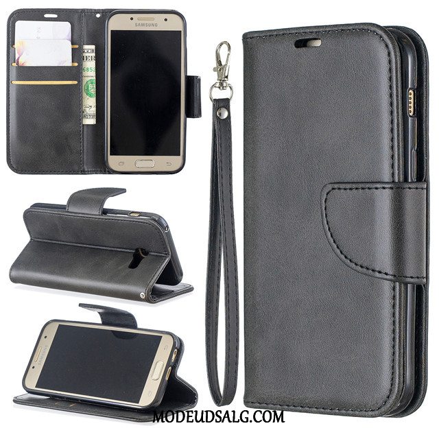 Samsung Galaxy A3 2017 Etui / Cover Rød Beskyttelse Folio Lædertaske