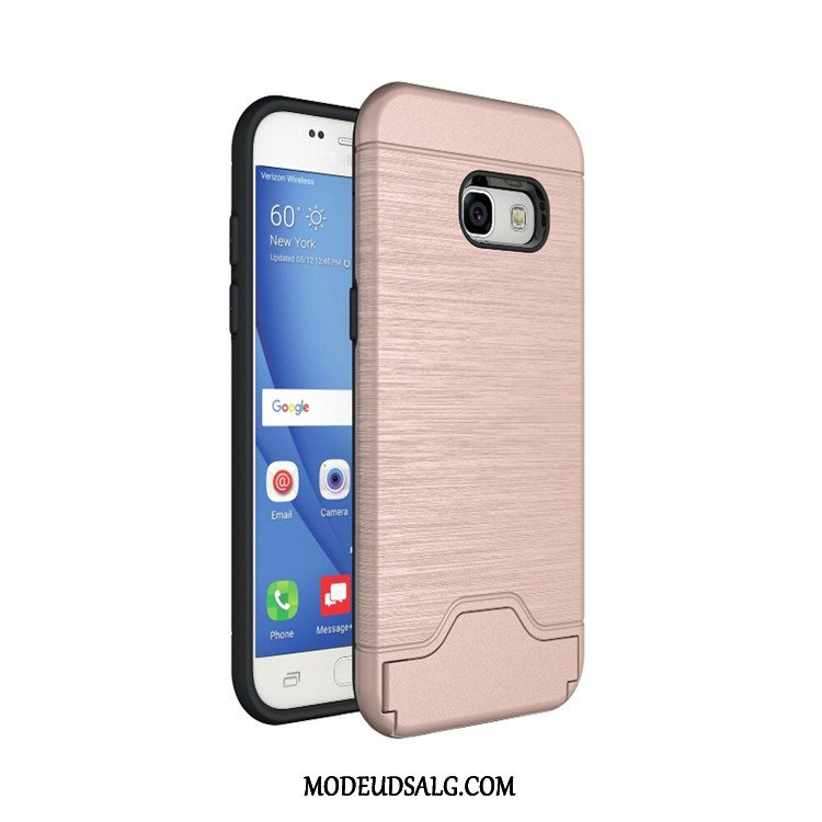 Samsung Galaxy A3 2017 Etui / Cover Support Beskyttelse Rosa Guld Bånd