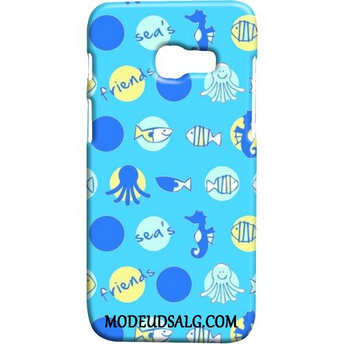 Samsung Galaxy A3 2017 Etui Gul Cover Butterfly Nubuck Bølge Punkt