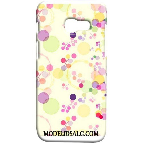 Samsung Galaxy A3 2017 Etui Gul Cover Butterfly Nubuck Bølge Punkt