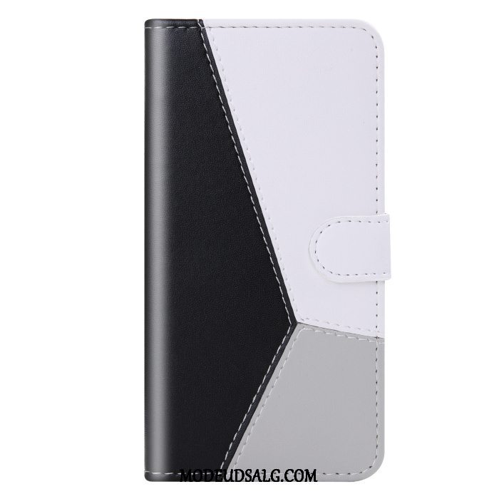 Samsung Galaxy A30s Etui Beskyttelse Sort Lædertaske Folio Splejsning