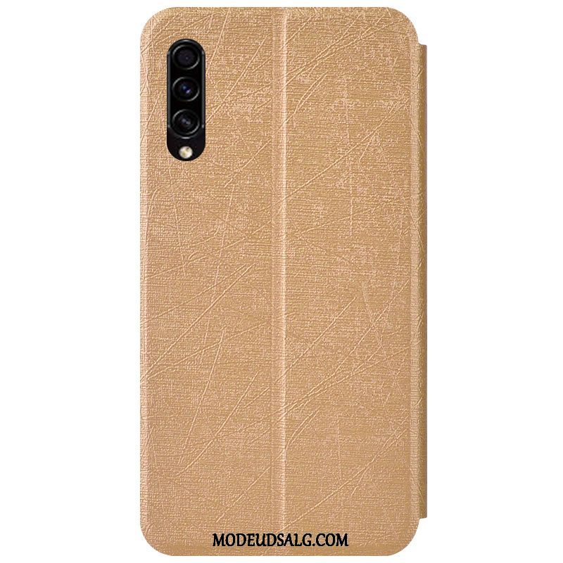 Samsung Galaxy A30s Etui / Cover Folio Sølv Anti-fald Lædertaske