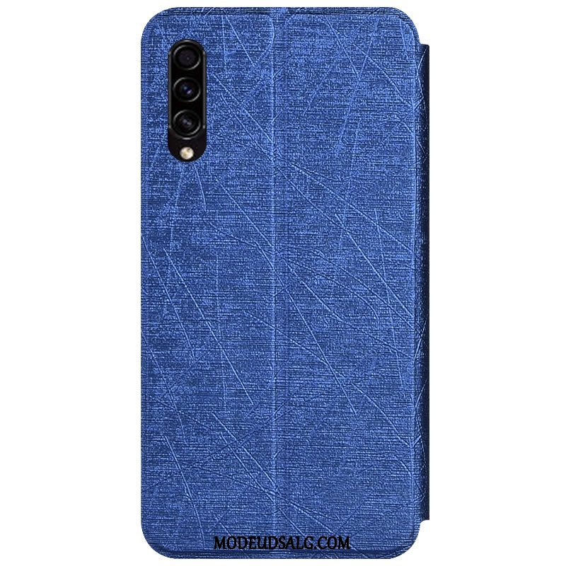 Samsung Galaxy A30s Etui / Cover Folio Sølv Anti-fald Lædertaske