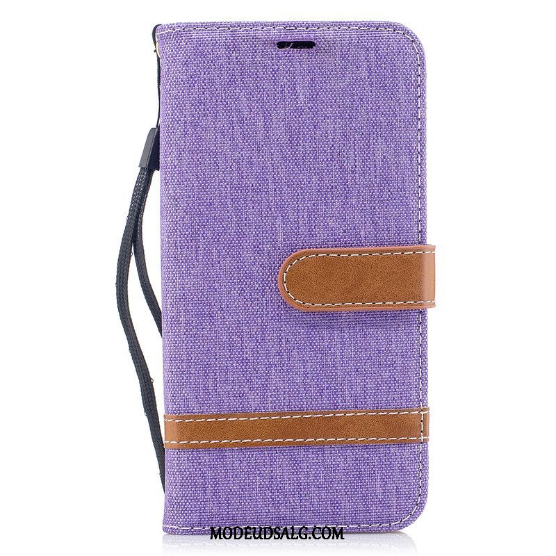 Samsung Galaxy A30s Etui Denim Tegnebog Folio Kort Lædertaske