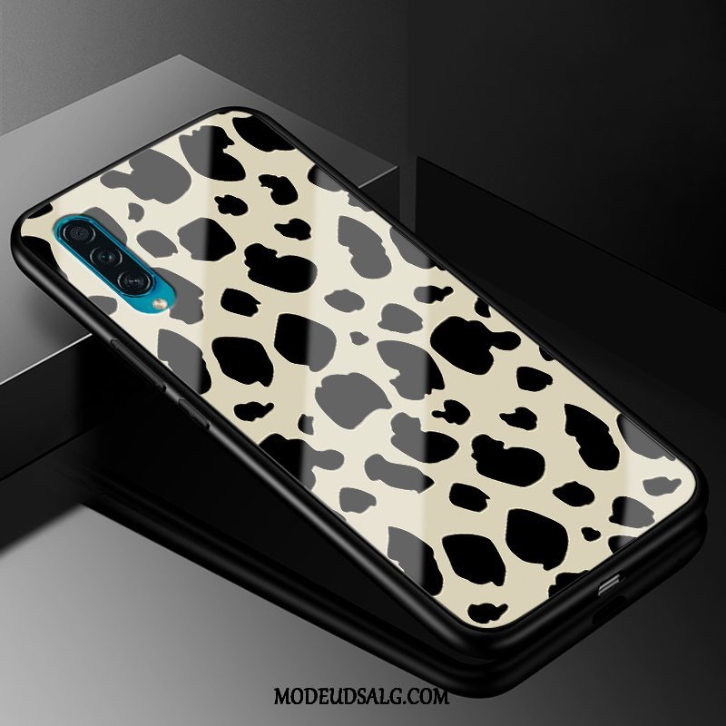 Samsung Galaxy A30s Etui Rød Net Red Cover Leopard Glas