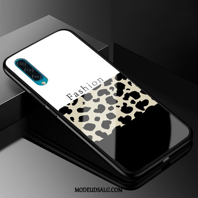 Samsung Galaxy A30s Etui Rød Net Red Cover Leopard Glas