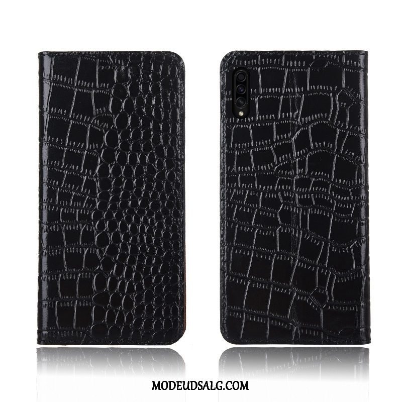 Samsung Galaxy A30s Etui Silikone Krokodille Trendy Nubuck Lædertaske