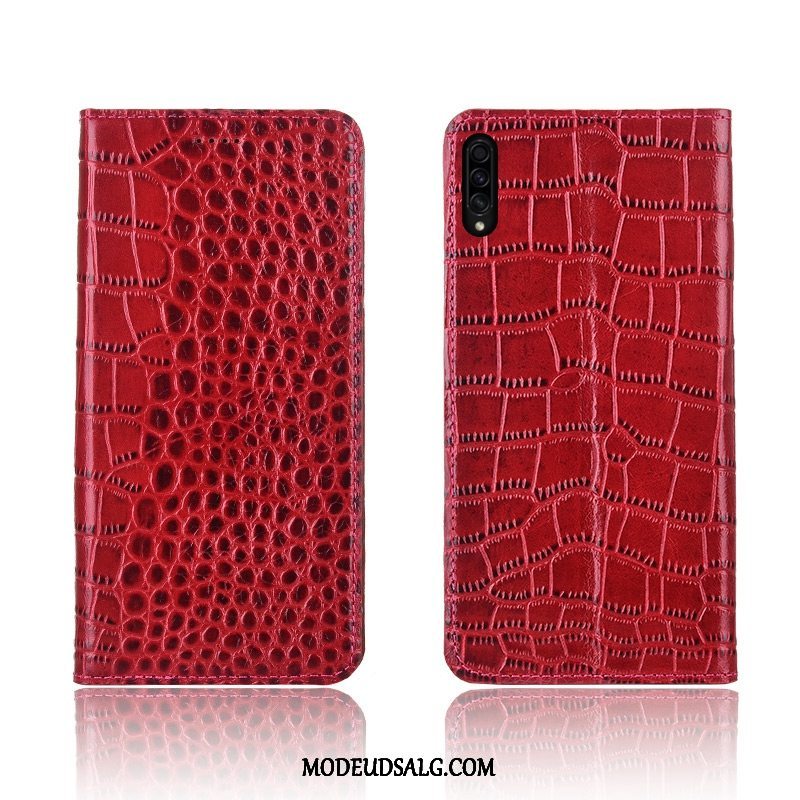 Samsung Galaxy A30s Etui Silikone Krokodille Trendy Nubuck Lædertaske